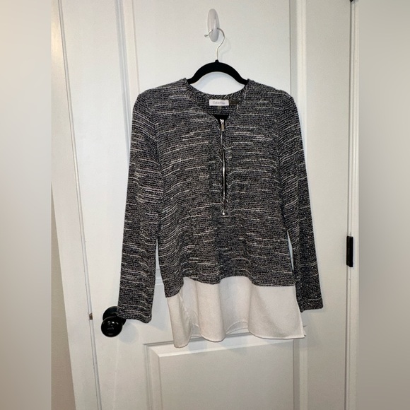 Calvin Klein Grey Knit Blouse - Picture 4 of 10